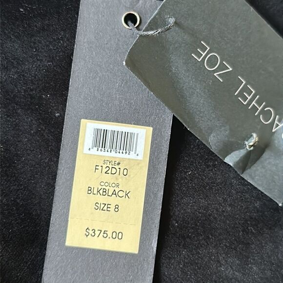 Rachel‎ Zoe Black Velvet Lace-Back Puff Sleeve Mini Dress Black Size 8 NWT - Picture 12 of 12